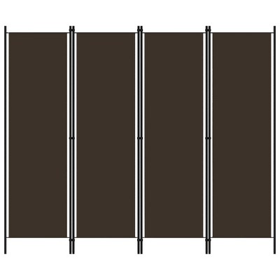 vidaXL 4-Panel Room Divider Brown 78.7 inches x70.9 inches