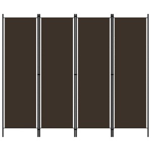 vidaXL 4-Panel Room Divider Brown 78.7 inches x70.9 inches - 1 of 4