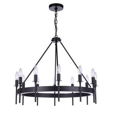 Craftmade Lighting Larrson 12 - Light Chandelier in  Flat Black