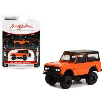 1967 Ford Bronco Custom Orange with Black Top (Lot #1267) Barrett-Jackson 'Scottsdale Ed' 1/64 Diecast Model Car by Greenlight