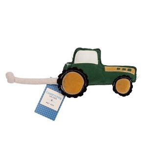 Country Living Vegan Leather Tractor Dog Chew Toy, Durable, Eco-Friendly, Safe and Non-Toxic – Green - 1 of 4