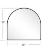 Wooakway Arch Metal Bathroom/Vanity Mirror Decorative Wall Mirror for Living Room Bathroom Bedroom Entryway Black/Gold/Silver - 3 of 4