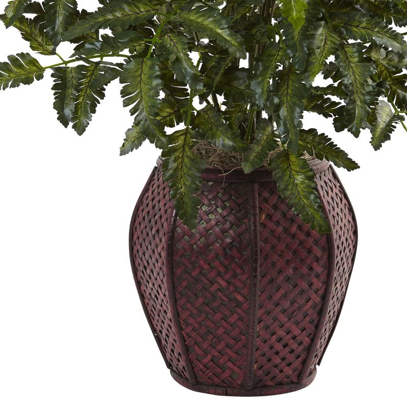 33" Bracken Fern with Decorative Planter - Nearly Natural, 4 of 5