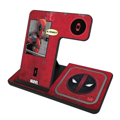 Keyscaper Marvel Deadpool Badge 15-Watt 3 in 1 Charging Station