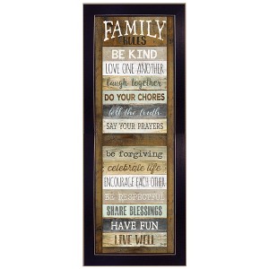 Fisfet "Family Rules Shutter" By Marla Rae, Printed Wall Art, Ready To Hang Framed Poster, Black Frame - 1 of 4