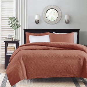 Gulches Full/Queen 3 Piece Reversible Quilt Set Clay Red - 1 of 4