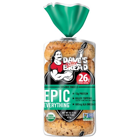 Dave's Killer Bread Epic Everything Organic Bagels - 16.75oz : Target