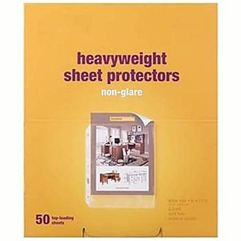50 Sheet Page Protectors Office Clear Plastic Document Paper