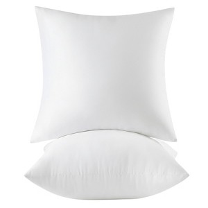 Itopfox Throw Pillows Inserts, Pack of 2 with 100% Virgin Fiber Filling for Bed and Couch, Soft and Supportive Decorative Pillows - 1 of 4