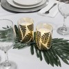 LumaBase Battery-Operated LED Glass Candles with Flickering Flame, Ferns - Set of 2 - 3 of 4