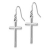 Black Bow Jewelry Large Hollow Cross Dangle Earrings in 14k White Gold - 2 of 4