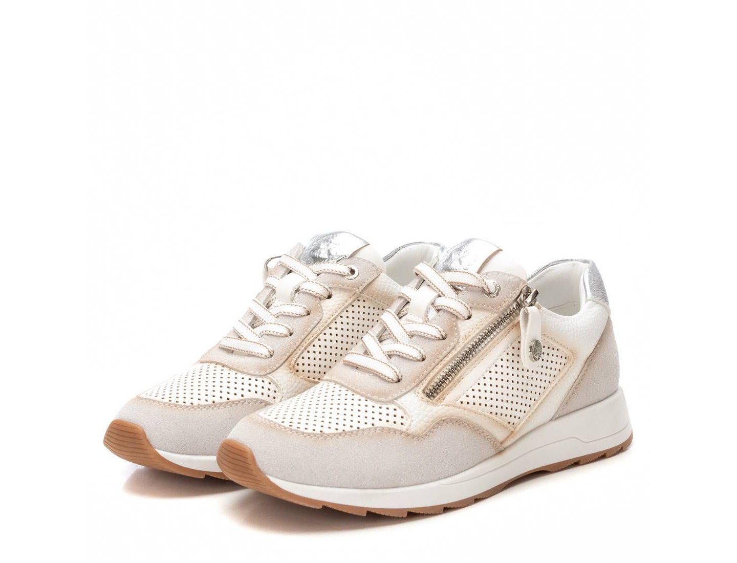 Женские кроссовки XTI Casual Fashion Sneakers with side zipper 143734 White, цвет: Белый — фото 5