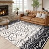 Lahome Machine Washable Moroccan Print Floor Mat-Boho Ultra Thin Soft Rug for Living Room, Bedroom, or Dorm - 3 of 4
