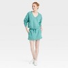 Women's French Terry V-Neck Sweatshirt - JoyLab™ - 3 of 3