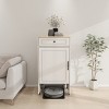 GlasFlength Decorative Storage Cabinets Accent Cabinet Stand Cabinet with Doors Drawers Freestanding Cabinet for Room, White, 20.86"*18.89"*39.37" - 2 of 4