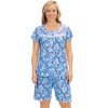 Collections Etc Floral Pajama Short Sleeve Shirt and Shorts Set - 4 of 4