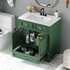 JUJABU 30'' Bathroom Vanity with Ceramic Sink with Solid Wood Frame and Soft Closing Doors - 3 of 4
