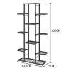 EcoSummer 7-Tier Iron Art Plant Stand, Multi-Layer Indoor Metal Flower Shelf, Space-Saving Corner Holder, Anti-Slip & Waterproof, Dark Gray - 3 of 4
