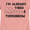 Girls' - Peanuts - Charlie Brown Already Tired Tomorrow Fitted Short Sleeve Graphic T-Shirt - 2 of 4
