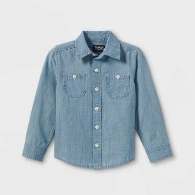 toddler denim button up shirt