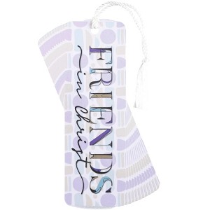 Dicksons Friends in Christ, Friends by Heart, Multicolor 6 x 2 Inch Laminated Cardstock Tassel Bookmark; Pack of 12 - 1 of 2