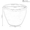 Sunnydaze Chalet Outdoor/Indoor High-Fired Glazed UV- and Frost-Resistant Ceramic Planter with Drainage Holes - 15" Diameter - 3 of 4