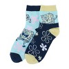 Spongebob Squarepants Character & Flowers Women's 2-Pair Casual Quarter Crew Socks - 2 of 4