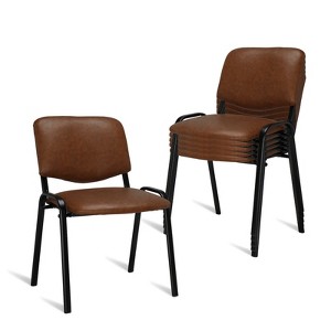 VINGLI Orange Waiting Room Chairs, Church Chairs Conference Stackable Office Guest & Reception Stacking for Office - 1 of 1