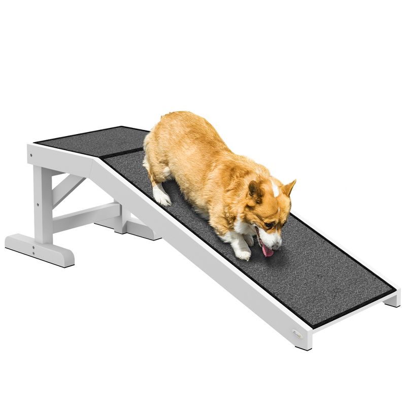 PawHut Pet Ramp, Dog Bed Ramp for Dogs with Non-Slip Carpet and Top Platform, 1 of 7