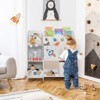 Infans Kids Toy and Book Organizer Children Wooden Storage Cabinet w/ Storage Bins - 3 of 4