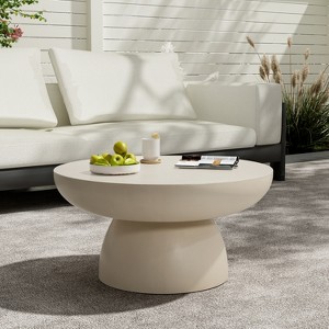 Christopher Knight Home Shipley Outdoor 27.5" Lightweight Concrete Round Coffee Table - 1 of 4