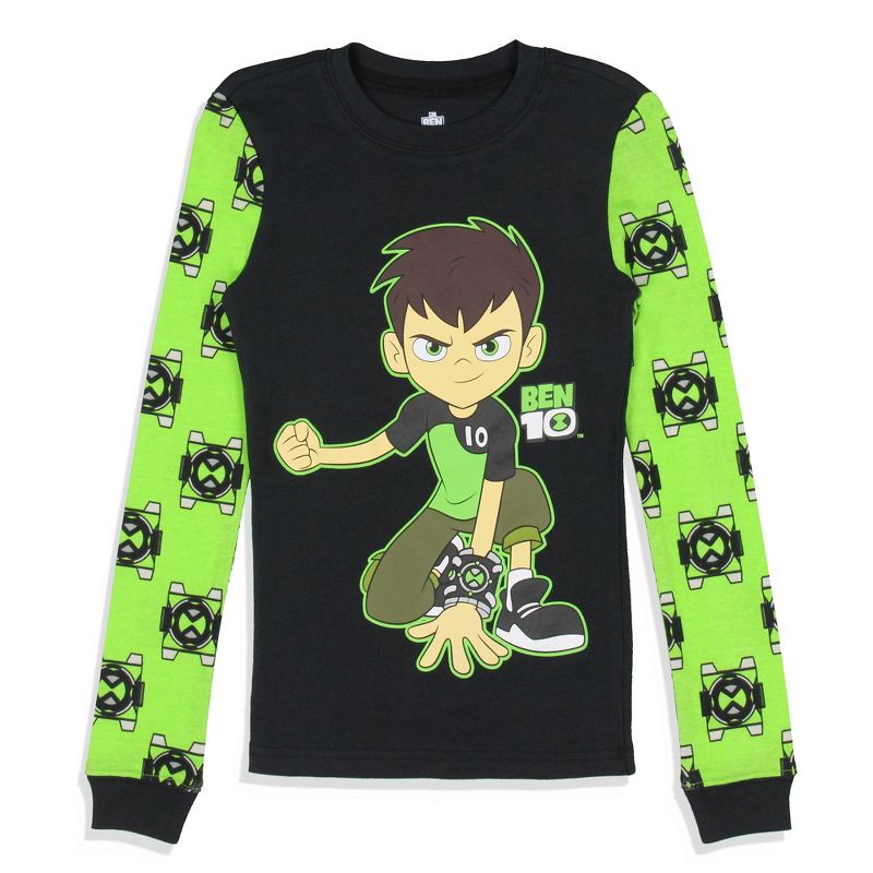 Ben 10 Boys' Cartoon Omnitrix Tossed Print Character Tight Fit Pajama Set Multicolored, 2 of 6