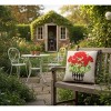 Manual Woodworkers & Weavers Rustic Porch Pillow – Geranium Pots 18" Red Floral Accent - 2 of 3