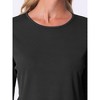 cheibear Women's Long Sleeve Crewneck Drawstring Elastic Waistband Lounge Sets with Pockets - 4 of 4