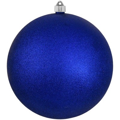 Christmas by Krebs Dark Blue Shatterproof Glitter Christmas Ball Ornament 10" (250mm)