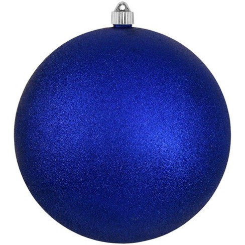 10 SILVER GLITTER 3 INCH SHATTER RESISTANT CHRISTMAS ORNAMENTS 