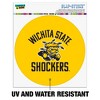 Wichita State Shocker Automotive Car Window Locker Circle Bumper Sticker - 2 of 4
