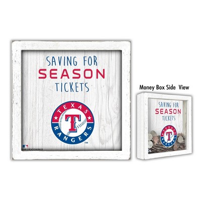 Mlb Texas Rangers Baseball Logo Glass Framed Panel : Target