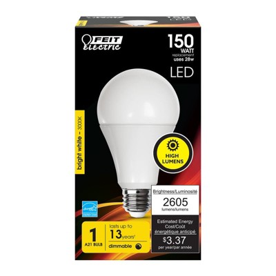 Feit Electric A21 E26 (medium) Led Bulb Bright White 200 Watt ...