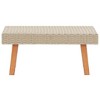 vidaXL Patio Coffee Table Poly Rattan Beige - 2 of 4