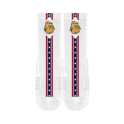 NCAA Minnesota Duluth Bulldogs Adult Flags Crew Socks - M/L