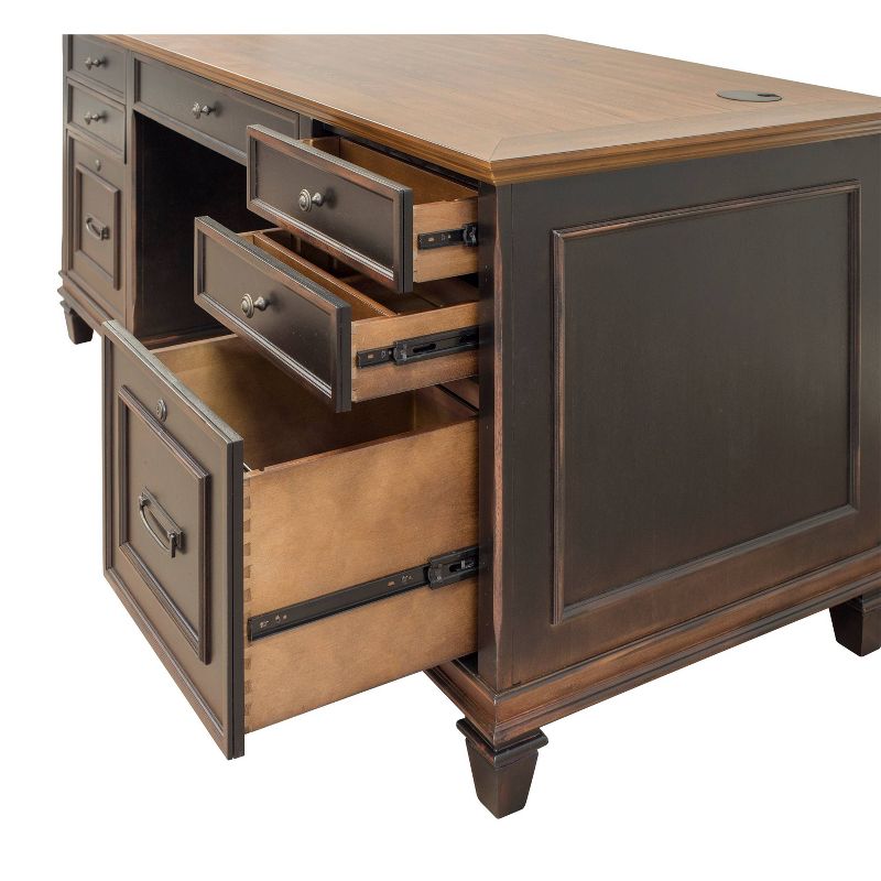 Hartford Double Pedestal Desk - Martin Furniture, 6 of 10