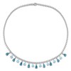 EVERLY JEWELRY | Sterling Silver 15 1/3ct TGW Sky Blue Topaz and London Blue Topaz Necklace, 17 inc - 4 of 4