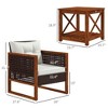 Sapphtopaz Patio Furniture Set Lounge Conversation Chairs with Cushions and Coffee Table for Backyard, Terrace, Garden - 4 of 4