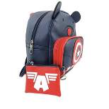 Fast Forward Marvel Captain America Bear 10 Inch Pleather Backpack w/ Coin Purse