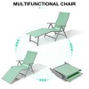 Crestlive Products 3 pc Outdoor Aluminum Adjustable Folding Chaise Lounge Chairs and Foldable Side Table Set - 4 of 4