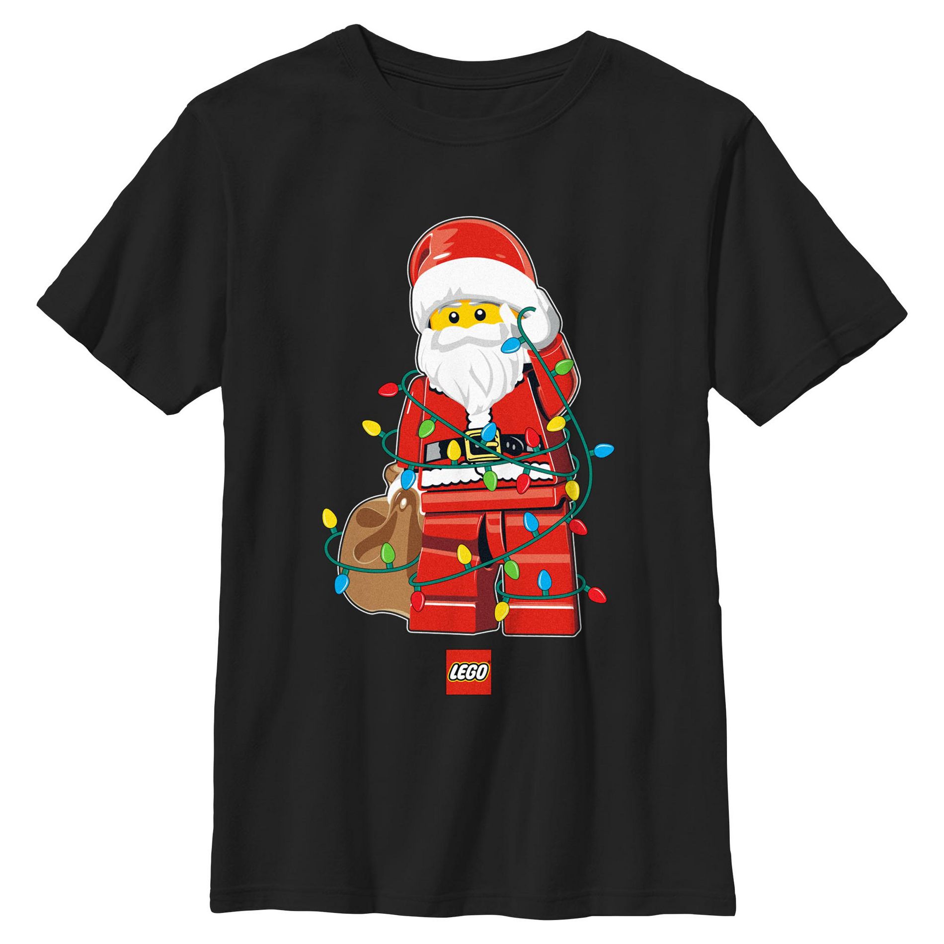 Boys LEGO Santa Tangled in Christmas Lights T Shirt
