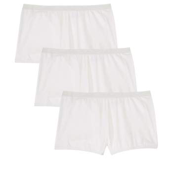 Comfort Choice Women's Plus Size Cotton Incontinence Boyshort 2-pack, 12 -  White Pack : Target