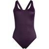 Lands' End Women's Chlorine Resistant Scoop Neck X-Back High Leg Soft Cup Tugless Sporty One Piece Swimsuit - 3 of 4