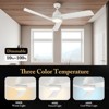 Warmiplanet 52"Ceiling Fans with Lights and Remote Control, DC Motor,Black, 3 Blades - 4 of 4